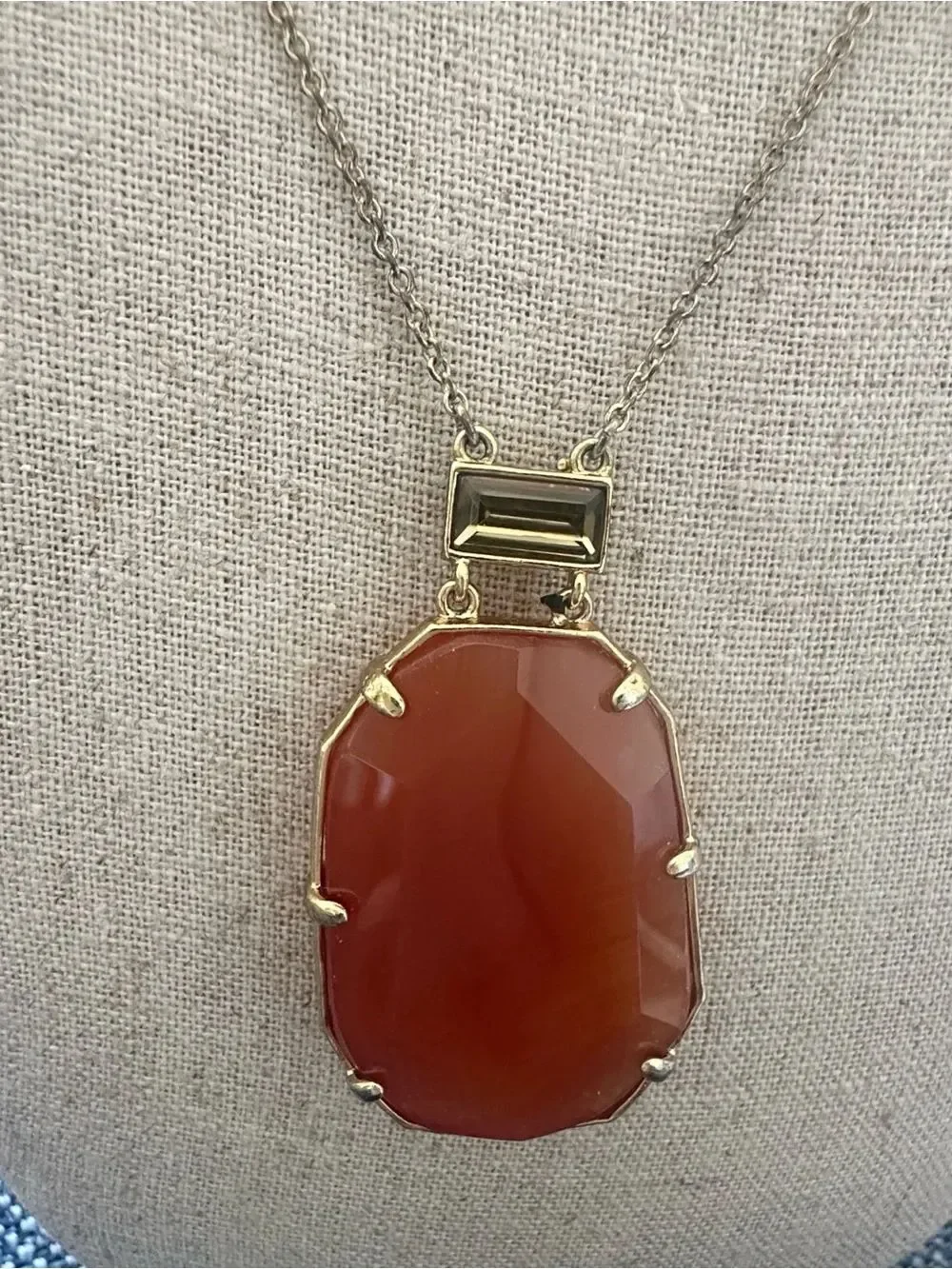 Kate Spade Gold Plated Long Stunning Coral Magnesite Necklace